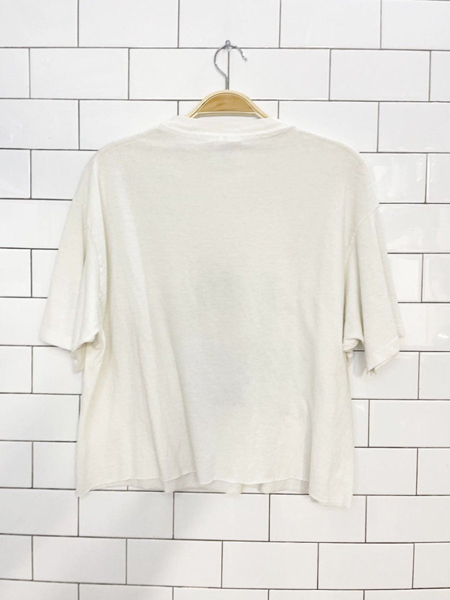 vintage 80s single stitch captiva island cropped beach tee | hanes | made in USA - good market thrift store
