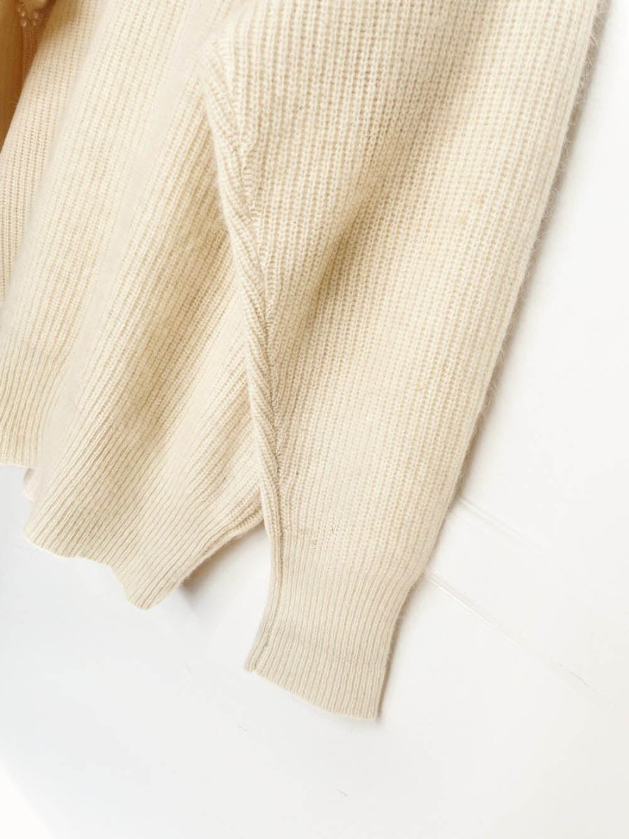 vintage 80s spanner lambswool - angora decadent pearl knit turtleneck - good market thrift store