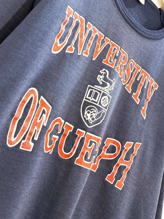 vintage 80s university of guelph collegiate sweatshirt | club victory - good market thrift store