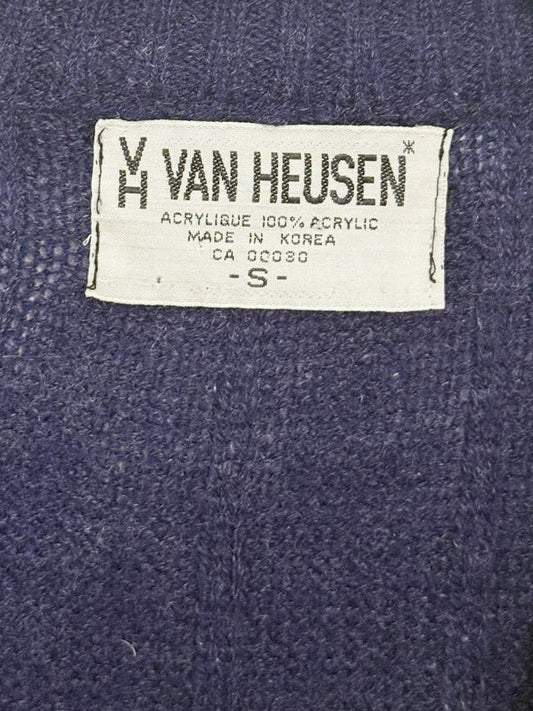 vintage 80s van heusen striped knit sweater vest - good market thrift store