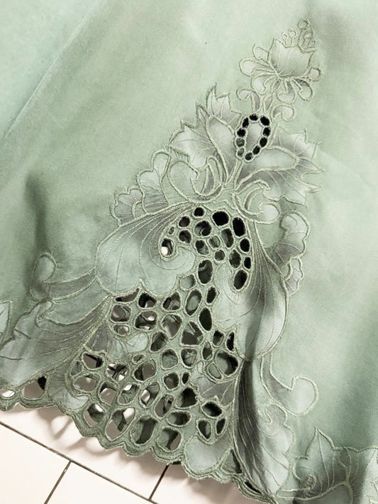 vintage 90s antels lace detail flowy mixi maxi skirt - good market thrift store