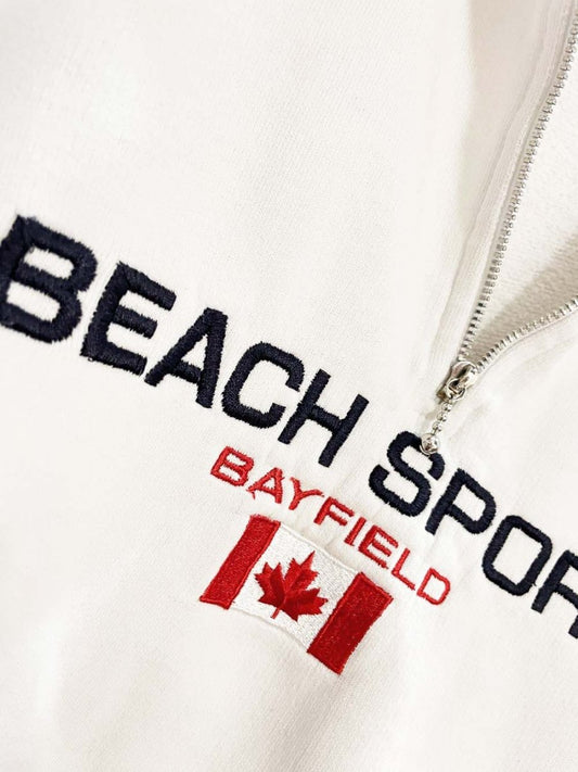 vintage 90s archie's surf shop beach club 1/4 zip cottage sweatshirt - good market thrift store