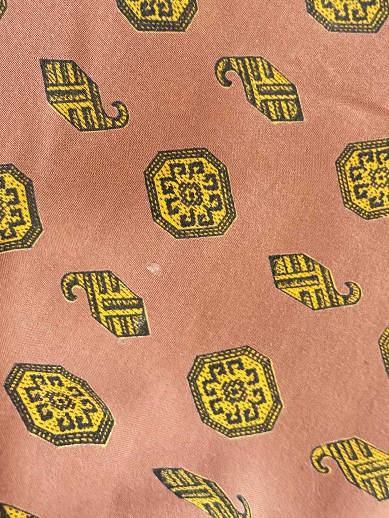 vintage 90s austerity boho diamond patterned shirt | made in India - good market thrift store