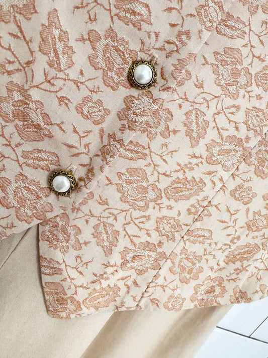 vintage 90s brocade vest short sleevless romper - good market thrift store