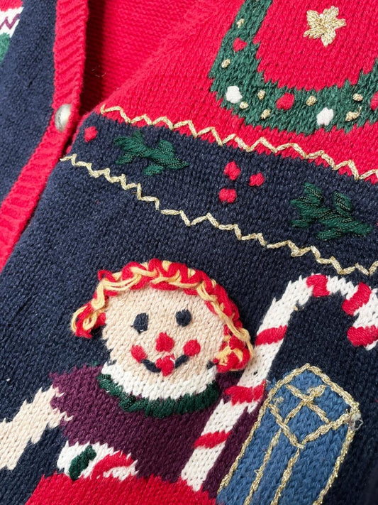 vintage 90s capacity festive stocking knit vest - good market thrift store