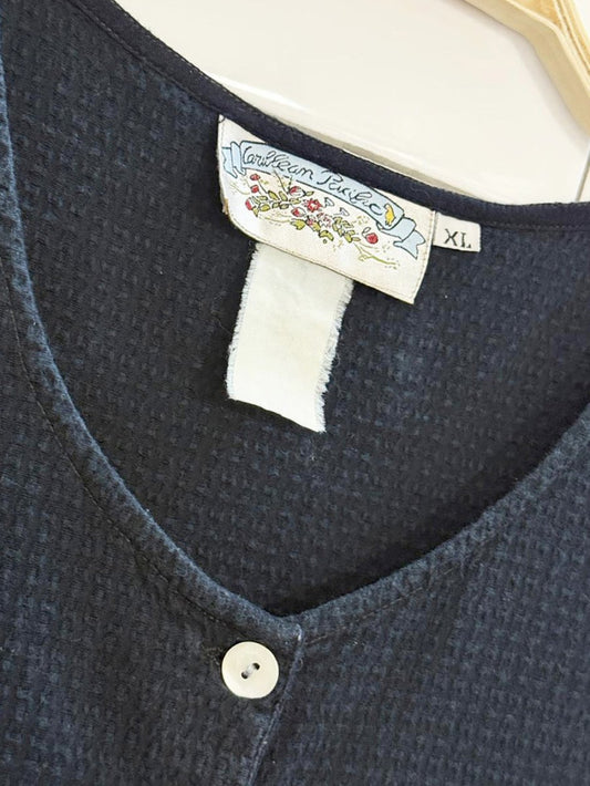 vintage 90s carribean pacific button top flowy maxi dress - good market thrift store