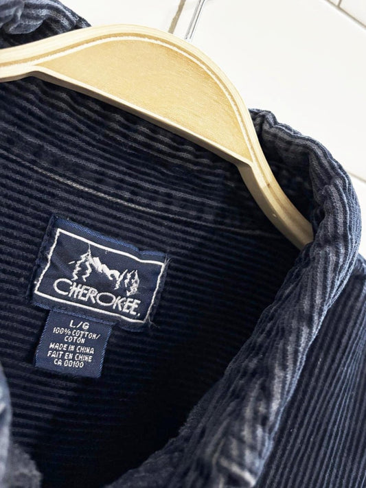 vintage 90s cherokee chunky cord button down shirt - good market thrift store
