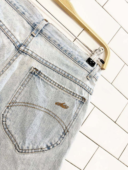 vintage 90s chic high rise long denim shorts | made in USA - good market thrift store
