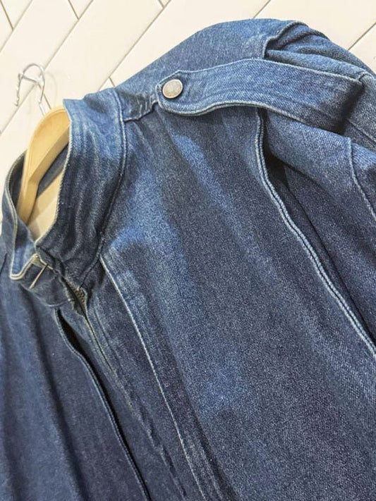 vintage 90s club 66 zip utility denim bomber jacket | by croyden - good market thrift store