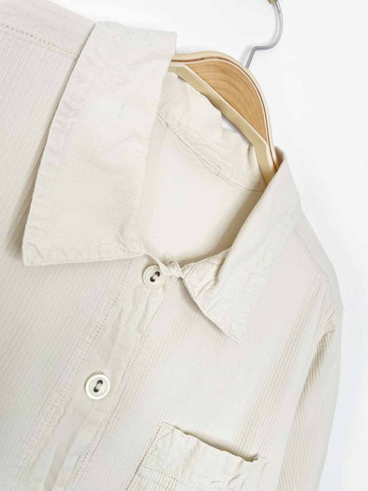 vintage 90s cotton ginny ribbed cotton full button shirt - good market thrift store