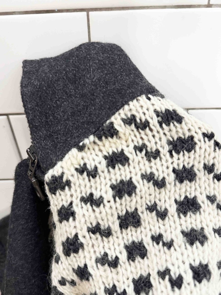 vintage 90s devold wool - blend 1/4 zip knit sweater | made in norway - good market thrift store