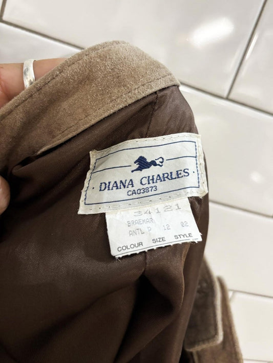 vintage 90s diana charles suede pleat midi skirt - good market thrift store