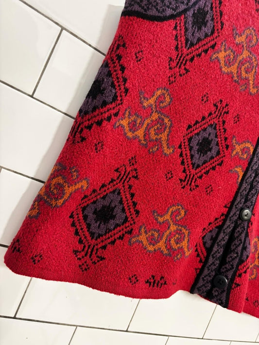 vintage 90s escorpion wool - blend boho knit sweater vest - good market thrift store