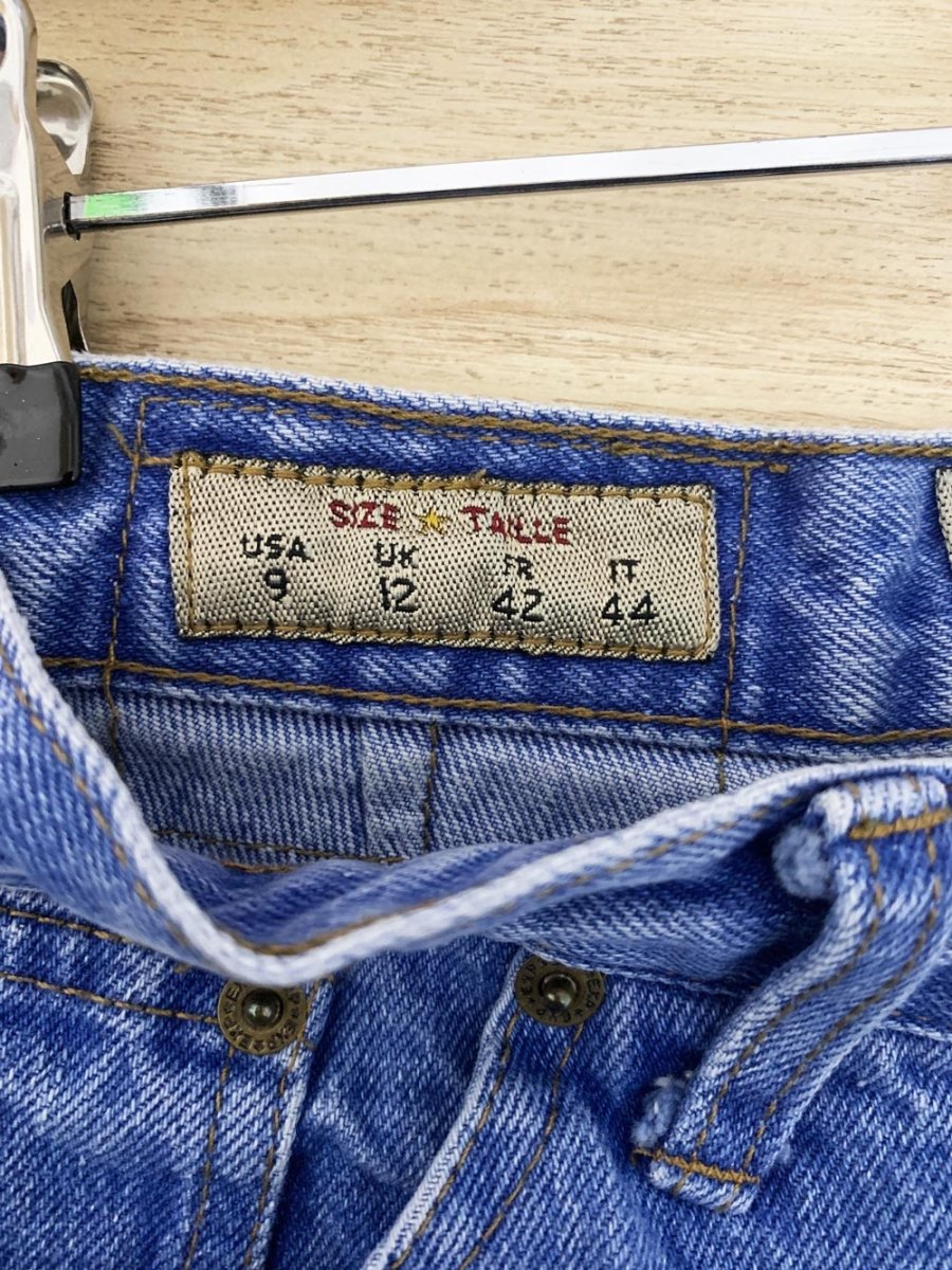 vintage 90s express no. 4 long denim shorts - good market thrift store
