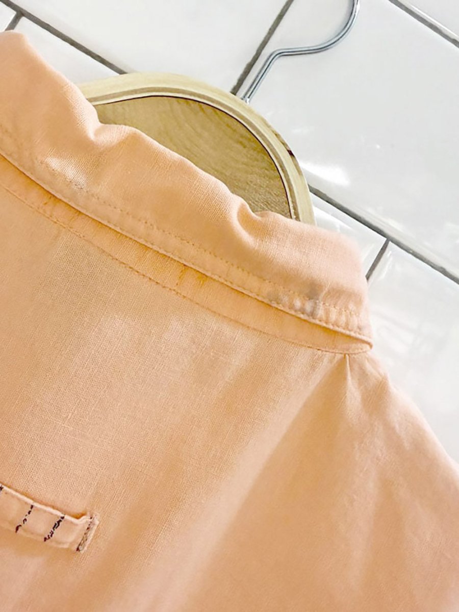 vintage 90s gitano striped 1/4 button utility pocket shirt - good market thrift store