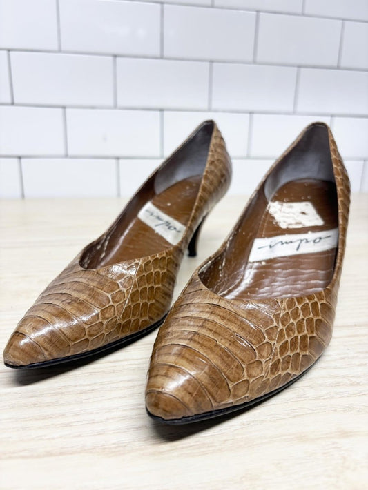 vintage 90s impo snakeskin heels - good market thrift store