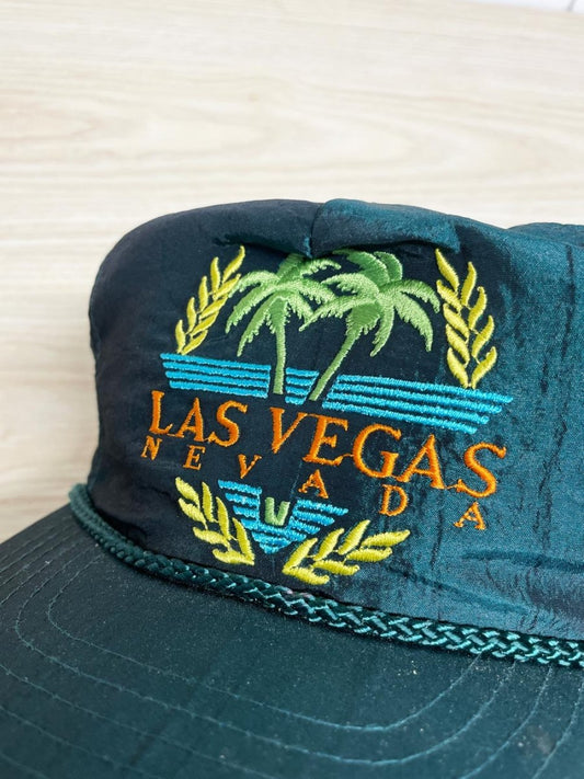 vintage 90s las vegas souvenir metallic rope hat | royal pacific - good market thrift store