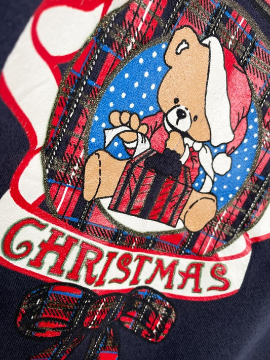 vintage 90s lee beary christmas sweatshirt | made in USA - good market thrift store