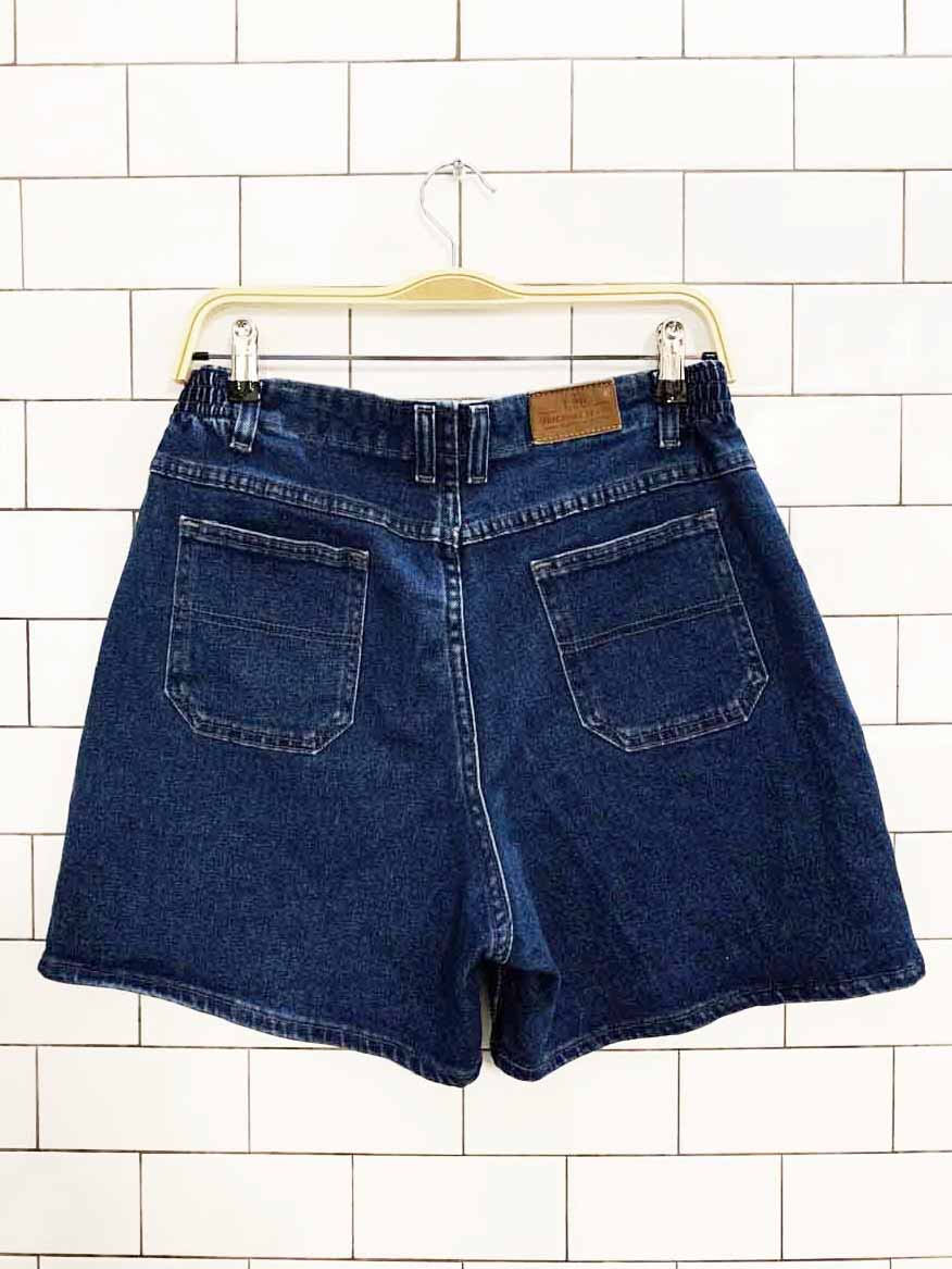 vintage 90s lee high rise elastic waist denim shorts | made in USA - good market thrift store