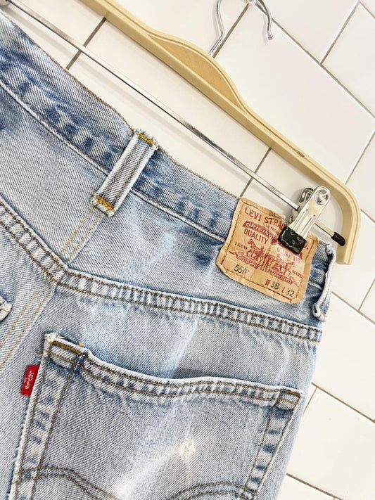 vintage 90s levi's 550 loose denim cut off shorts - good market thrift store