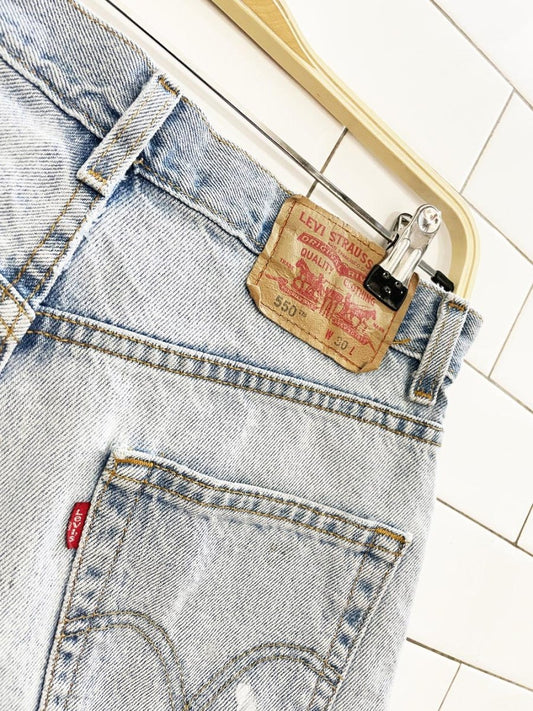 vintage 90s levi's 550 loose denim shorts - good market thrift store