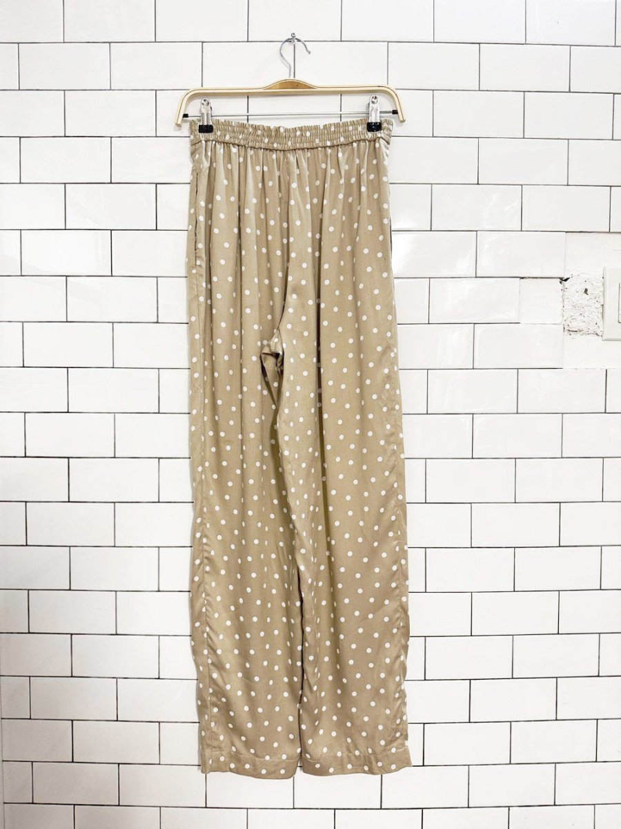 vintage 90s lizsport polka dot pull on casual pants | liz claiborne - good market thrift store