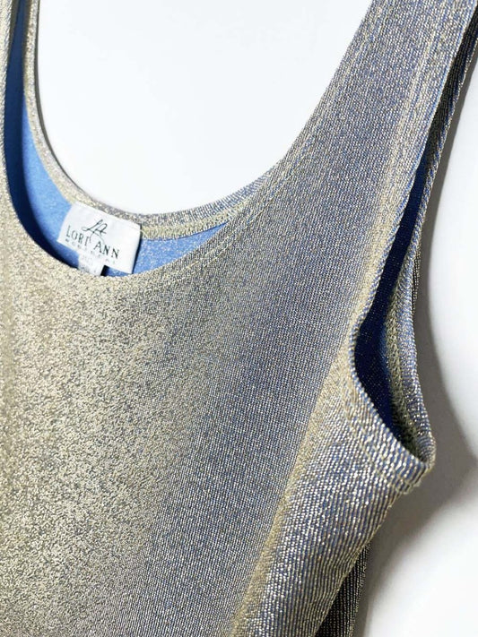 vintage 90s lori ann metallic shimmer tank | montreal - good market thrift store