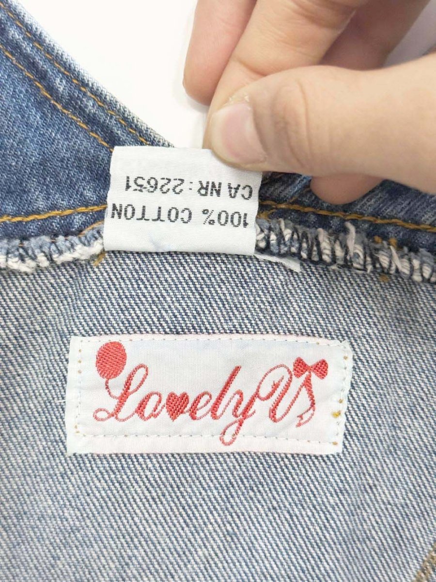 vintage 90s lovely us western concho baggy denim overall shorts - good market thrift store