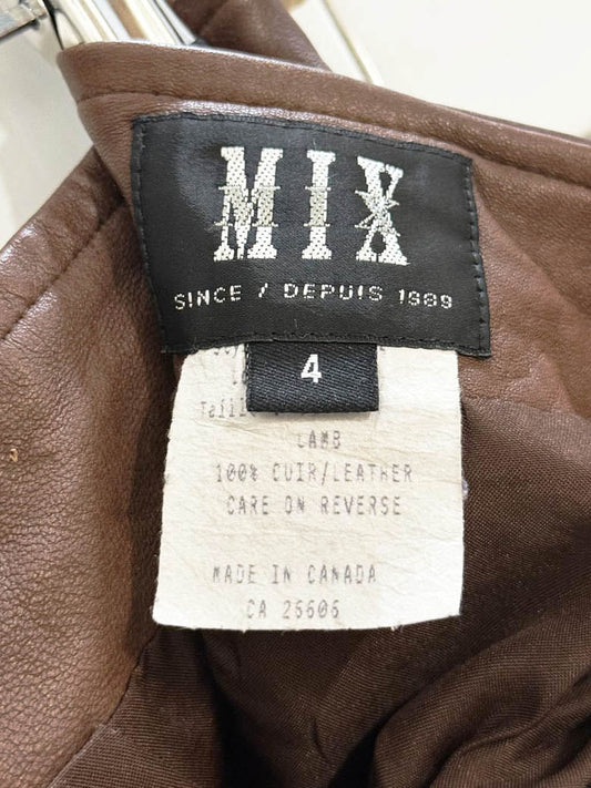 vintage 90s mix soft leather mini skirt | made in Canada - good market thrift store