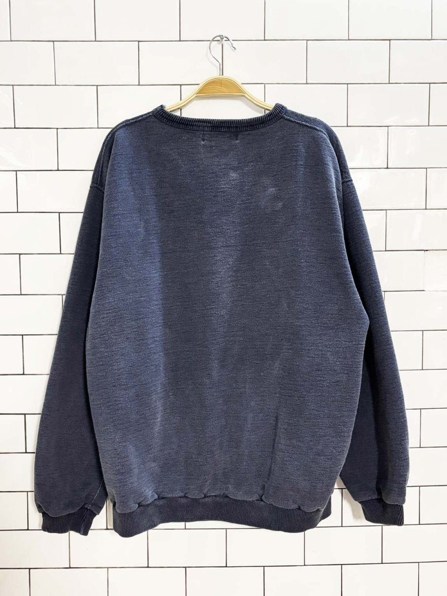 vintage 90s non - fiction campus crew faded crewneck sweatshirt | tiger brand - good market thrift store