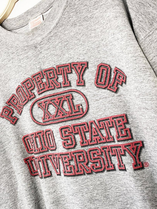 vintage 90s ohio state university soft varsity sweatshirt | hanes - good market thrift store