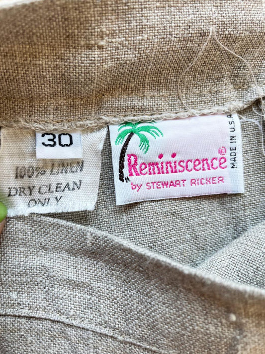 vintage 90s reminiscence 100% linen mini skirt | stewart richard - good market thrift store