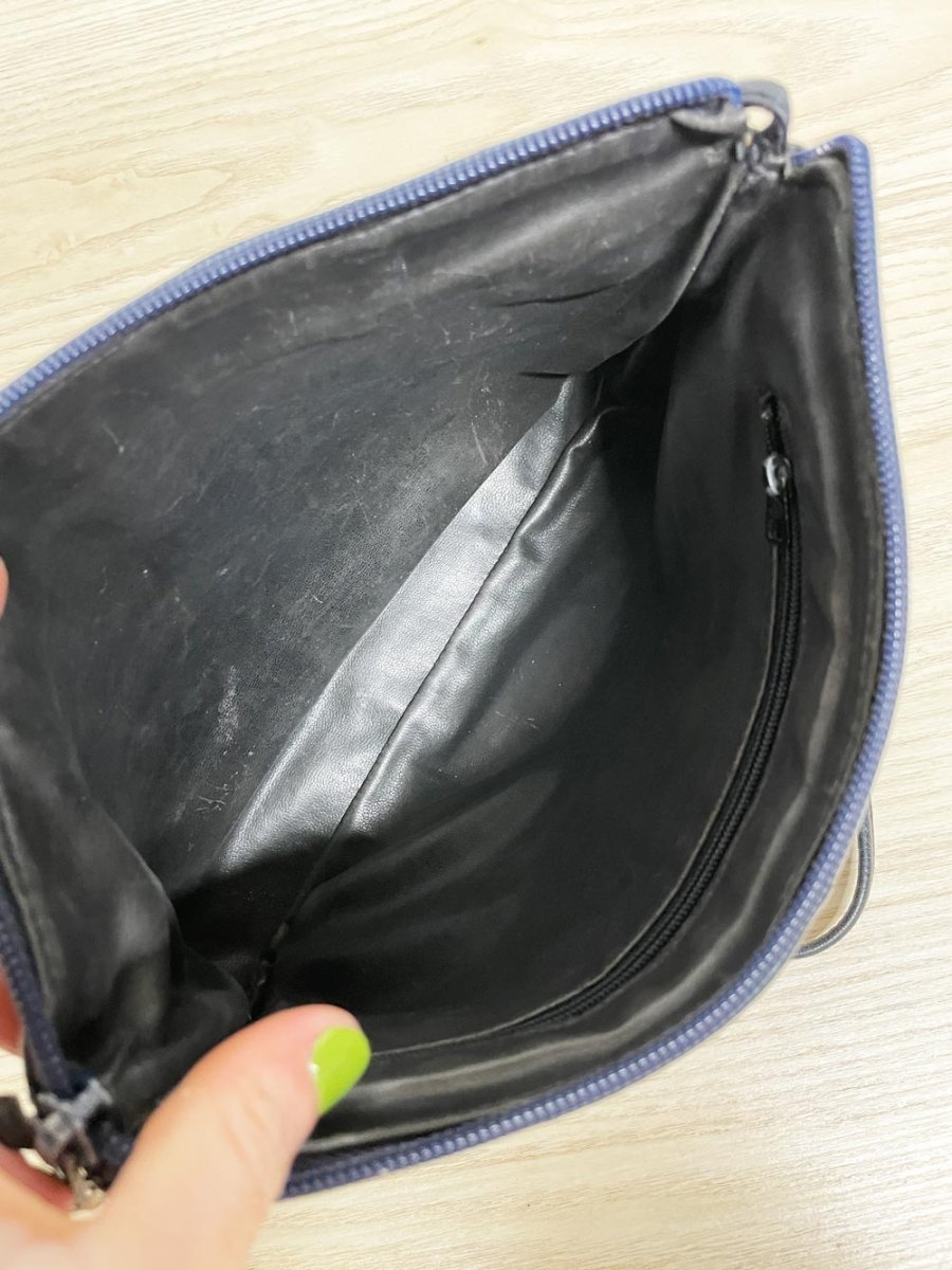 vintage 90s ruched butter leather shoulder bag | opti zipper - good market thrift store