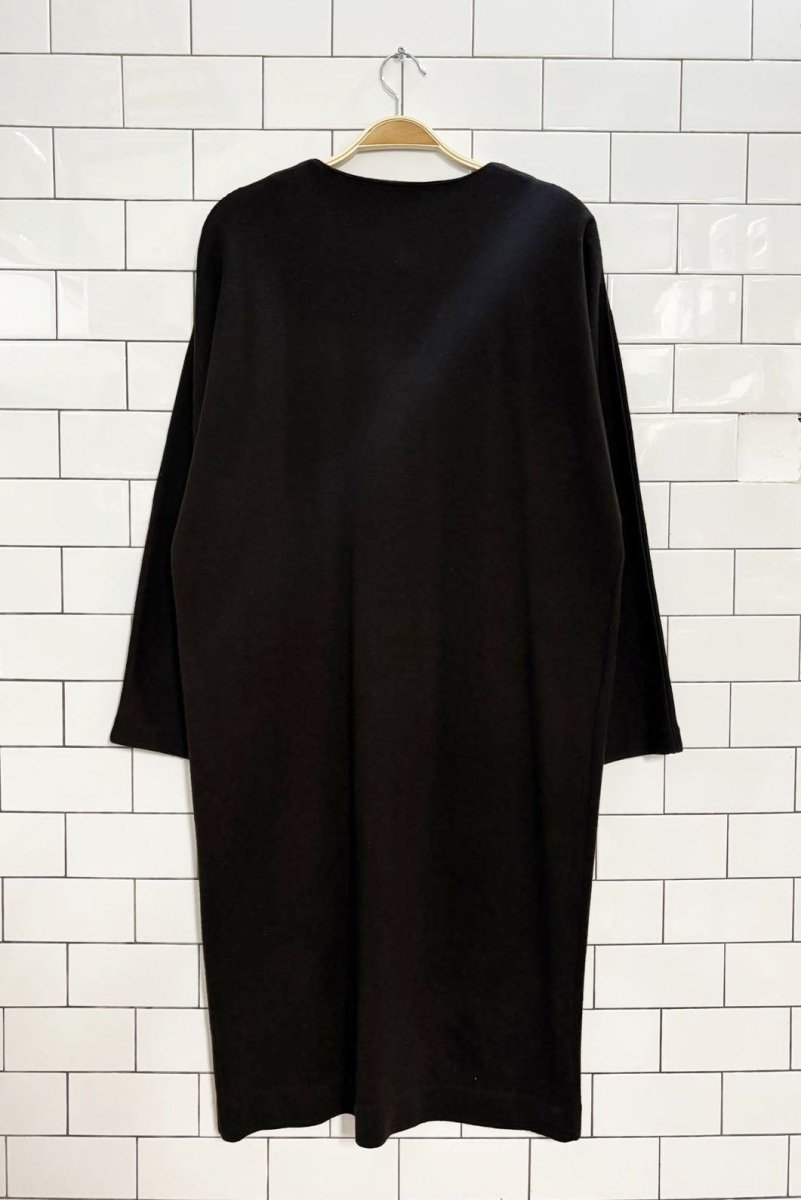 vintage 90s spanner wool - blend heart button knit sweater dress - good market thrift store