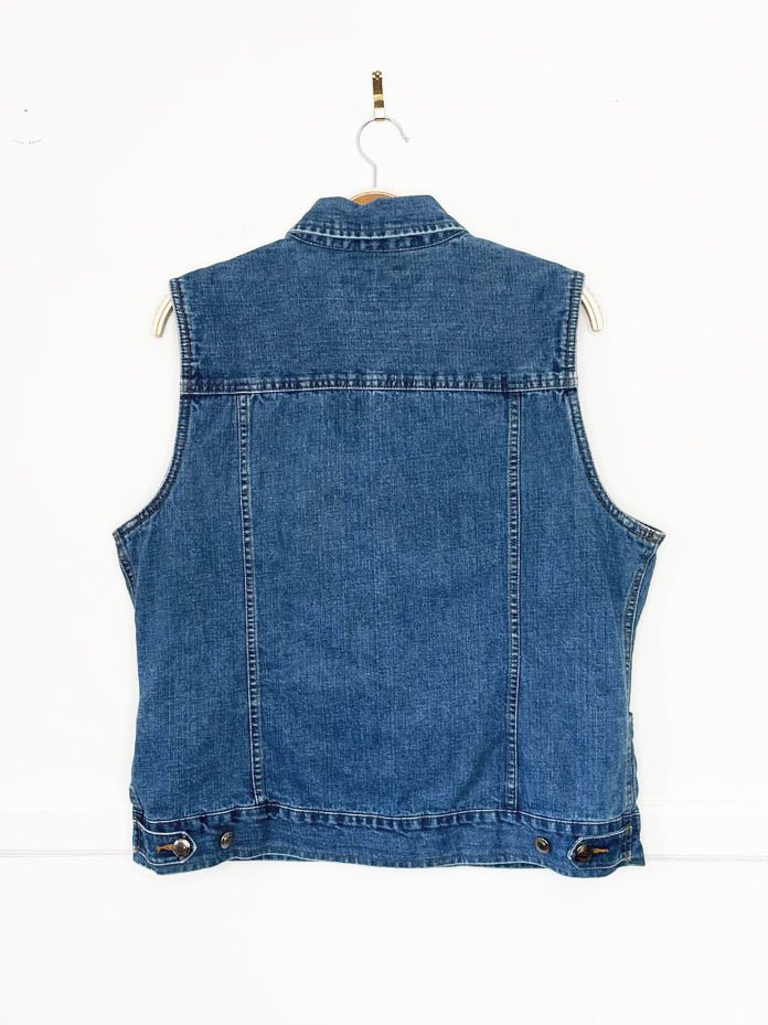 vintage 90s st johns bay indigo denim vest top - good market thrift store