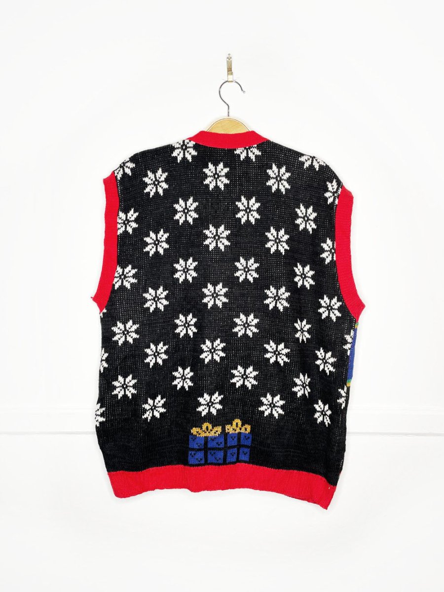 vintage 90s sweater loft new york holiday knit sweater vest | made in USA - good market thrift store