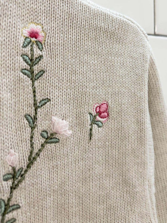 vintage 90s tabi floral knit cardigan - good market thrift store