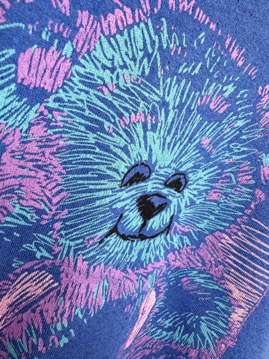 vintage 90s teddy bear sketch raglan sweatshirt - good market thrift store