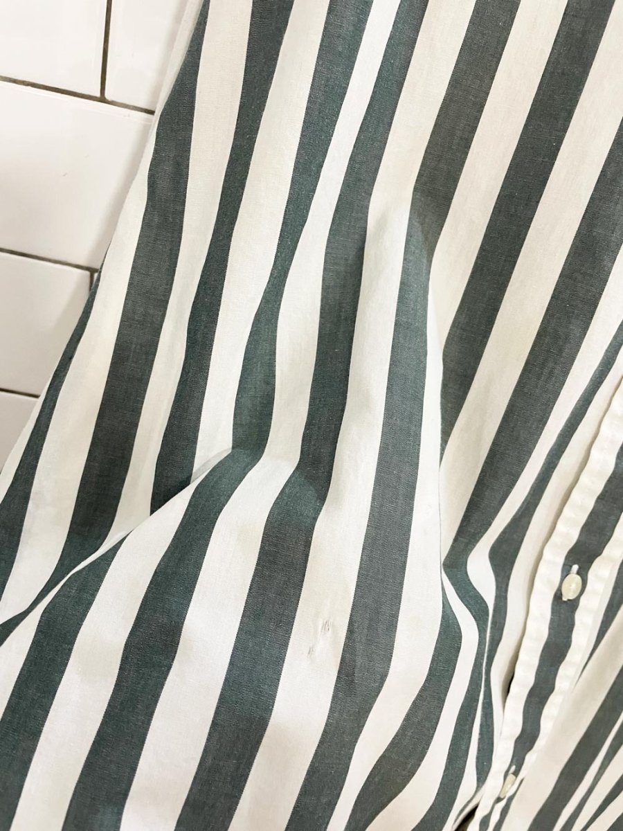 vintage 90s tommy hilfiger crest pocket striped shirt - good market thrift store