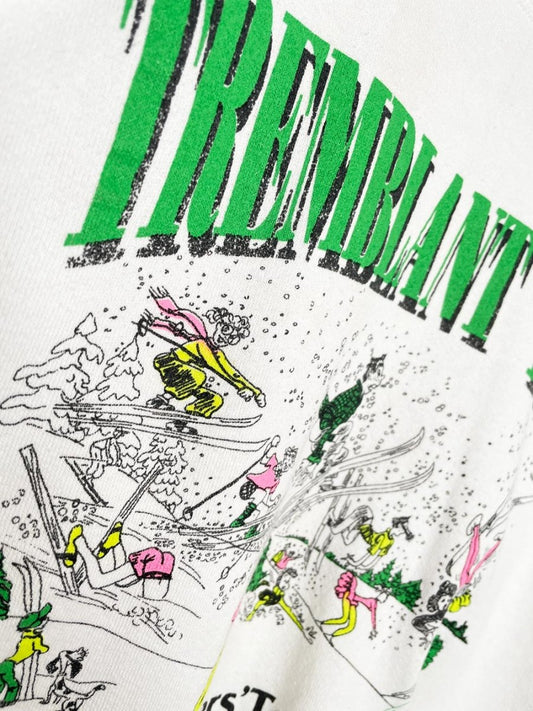 vintage 90s tremblant ski graphic sweatshirt | larch brothers tours | made in Canada - good market thrift store