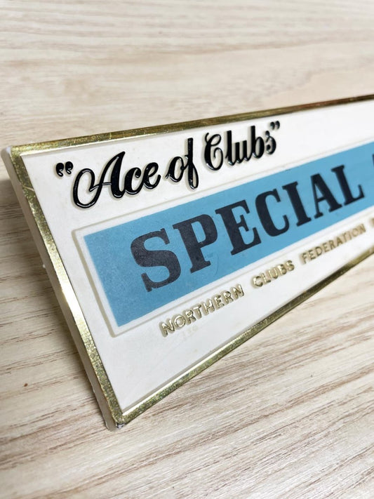vintage ace of clubs special ale novelty bar decor - good market thrift store