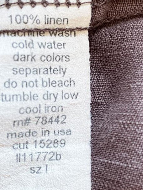 vintage allen allen 100% linen relaxed midi dress | made in usa - good market thrift store