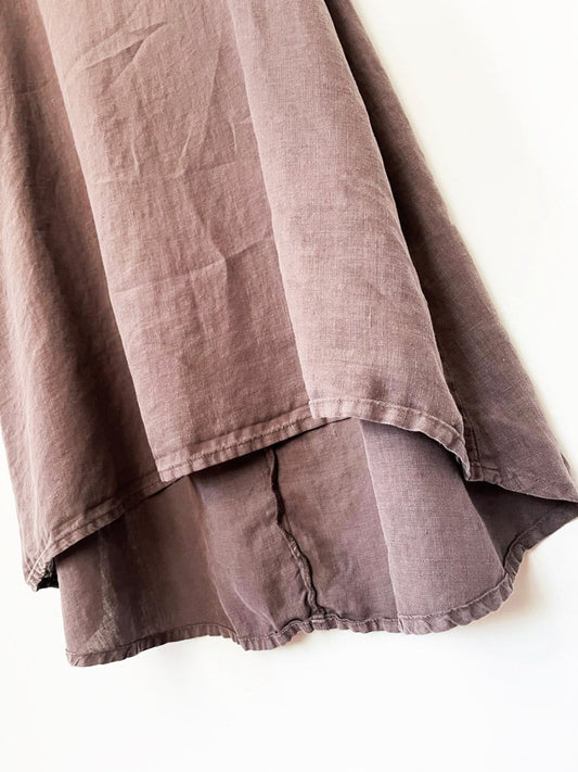 vintage allen allen 100% linen relaxed midi dress | made in usa - good market thrift store