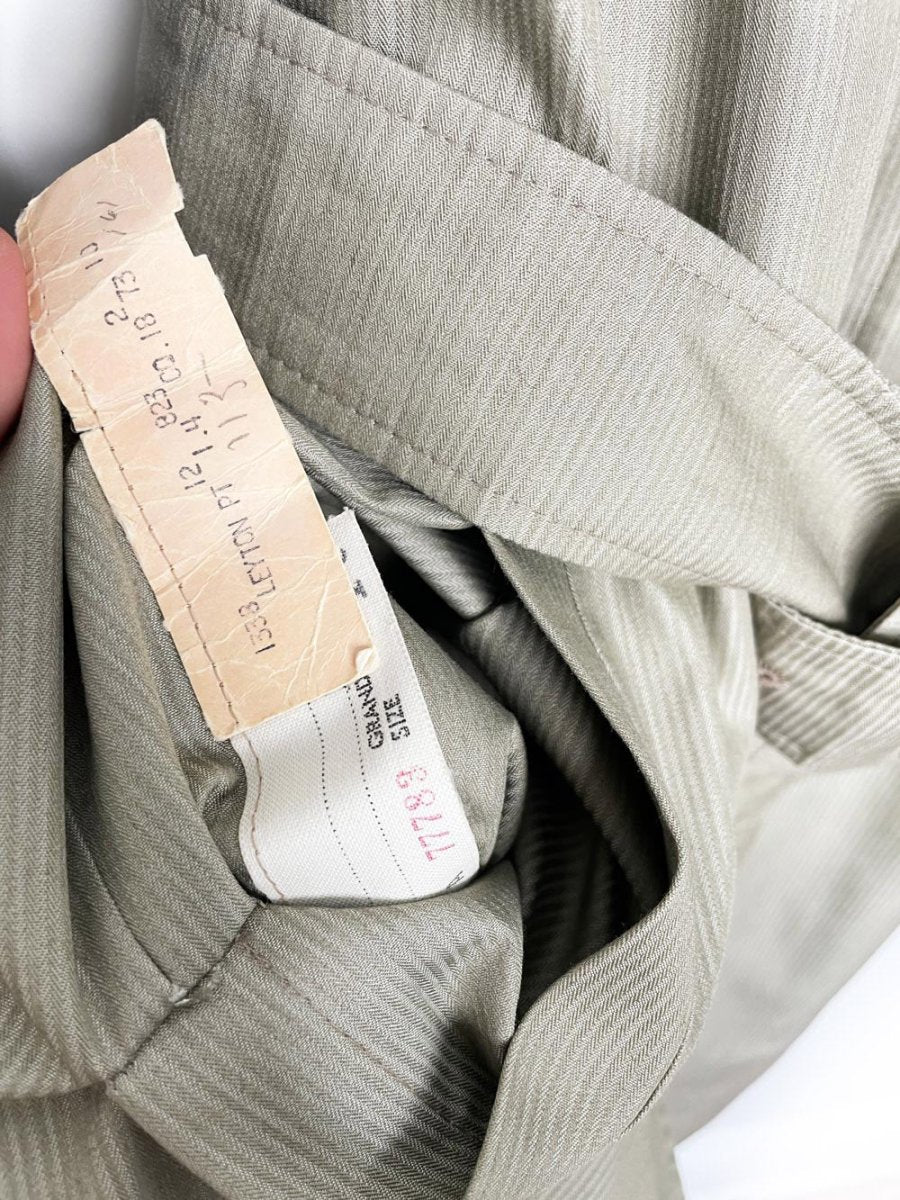 vintage aqascutum pleated shoulder balloon sleeve belted trench coat - good market thrift store
