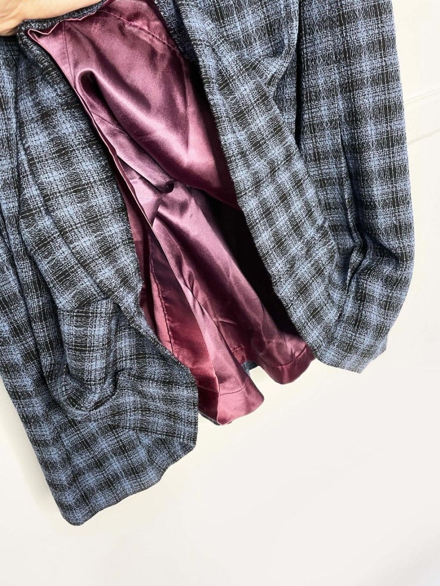 vintage aquascutum woven plaid pleated midi skirt - good market thrift store