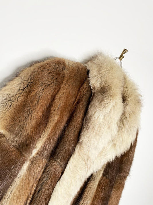 vintage arctic fox + mink fur short coat | leader furs - good market thrift store