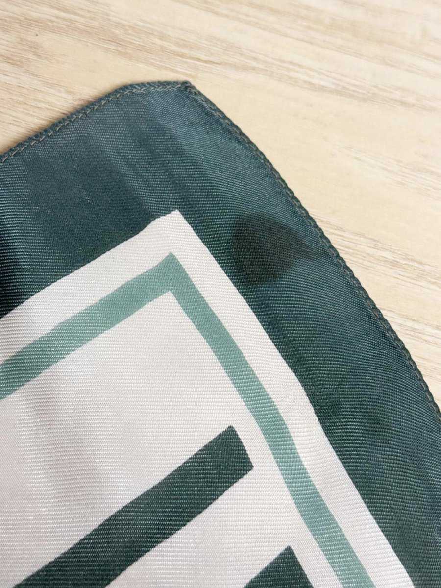 vintage art nouveau satin square scarf - good market thrift store