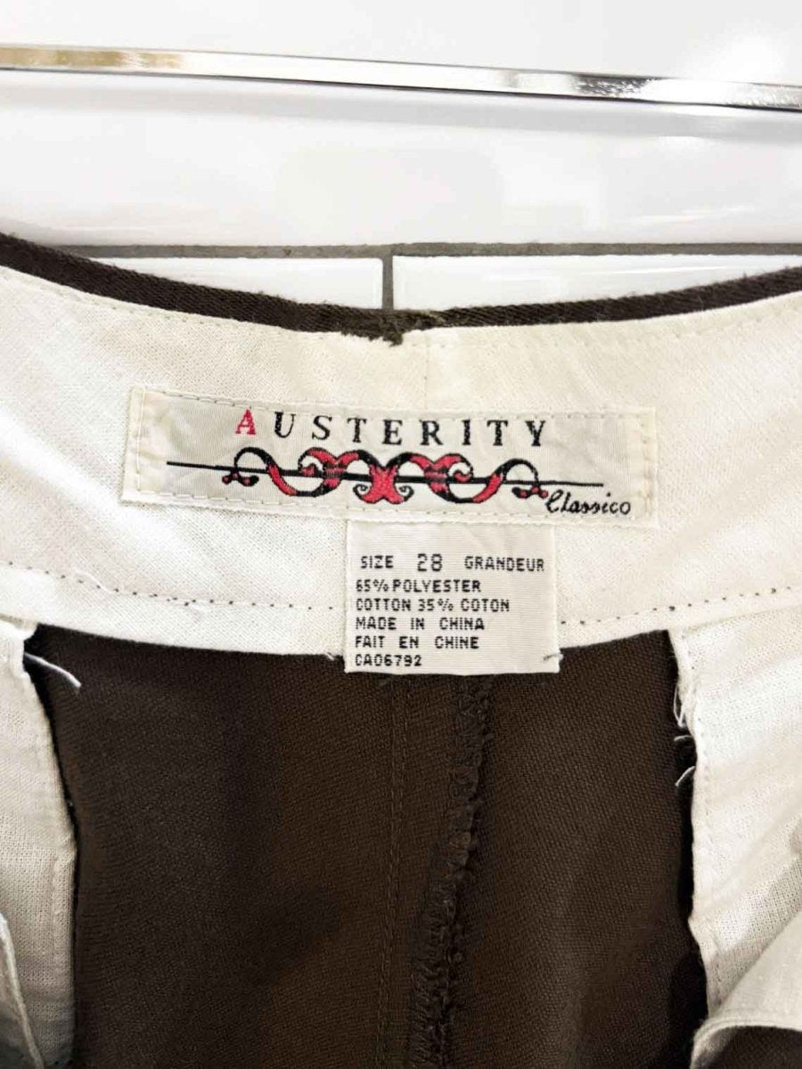 vintage austerity classico pleated straight leg trousers - good market thrift store