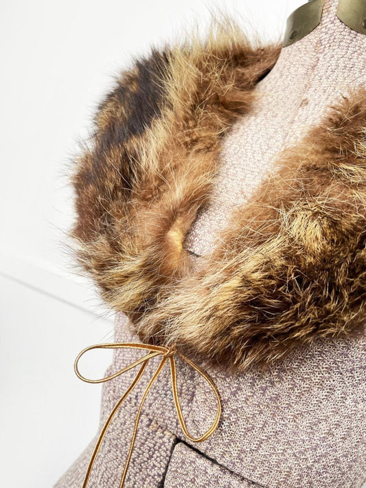vintage beaver fur tie stole collar - good market thrift store