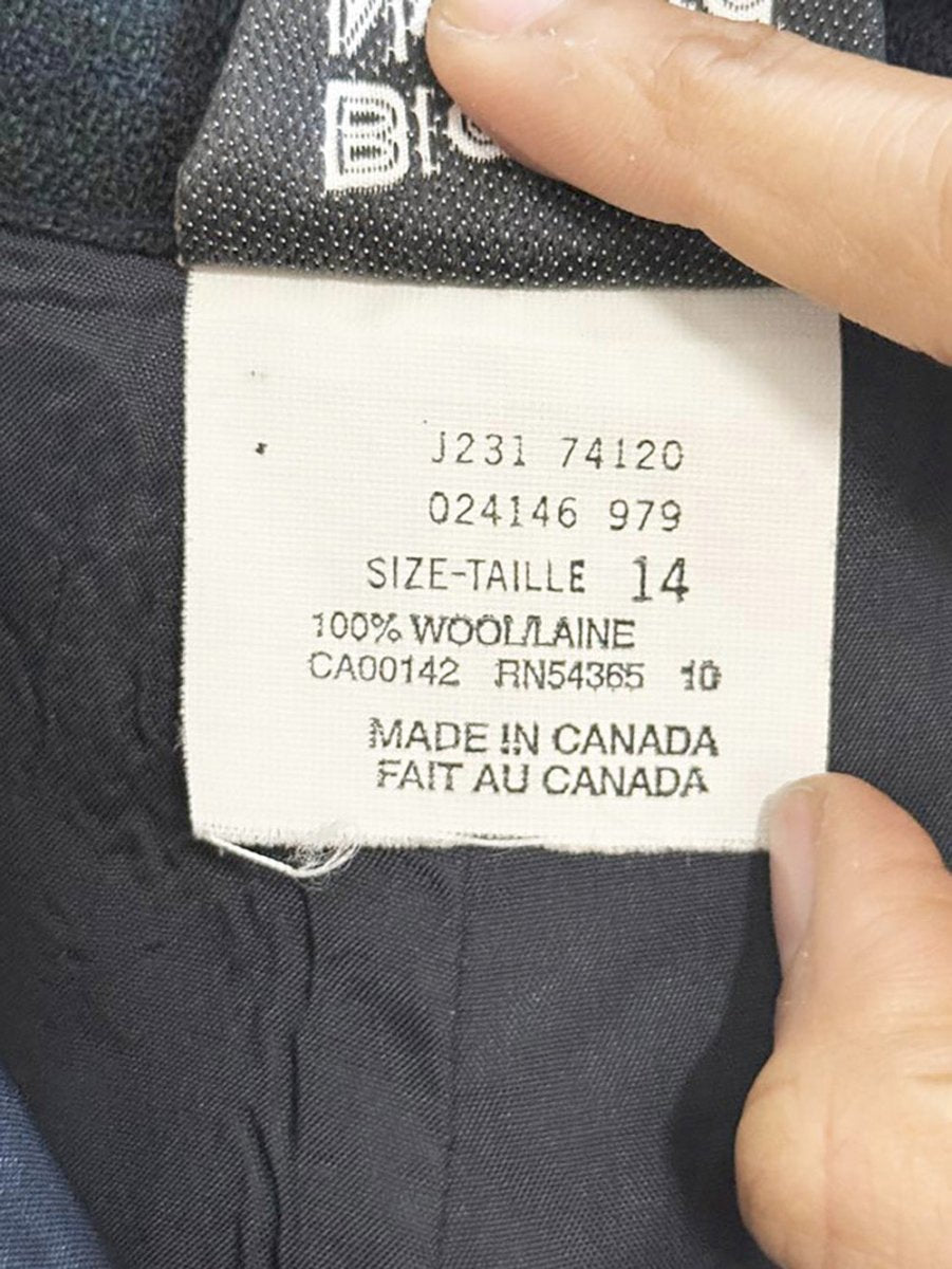 vintage bianca nygard 100% wool tartan pleated trousers | made in Canada - good market thrift store